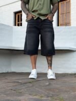 Bermuda Baggy Negra Lisa