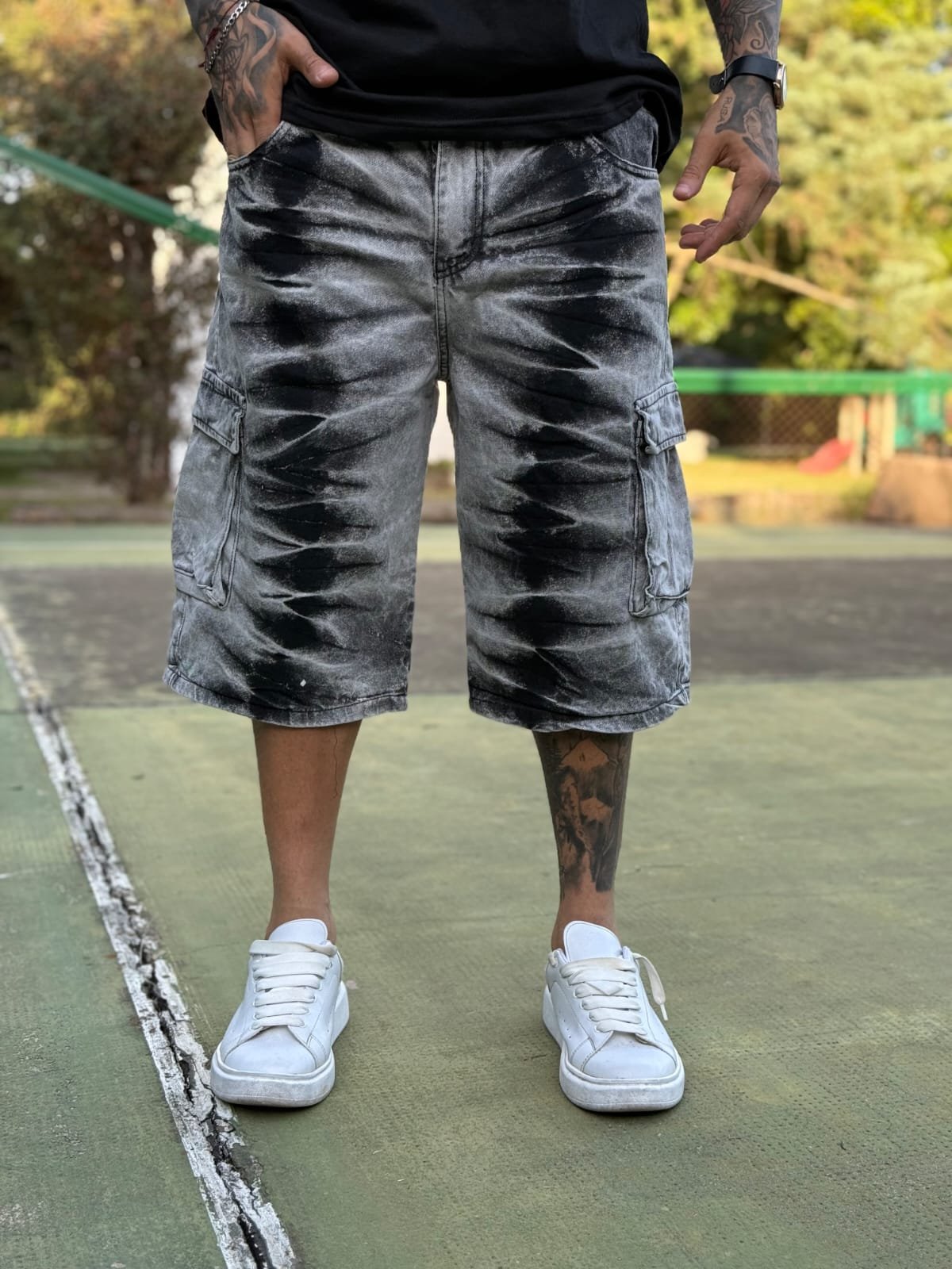 12181cd0-f54d-4404-be0a-f206db300104 Bermuda Baggy Quebrada Cargo 3D - Imagen 1