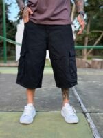 Bermuda Baggy Cargo Negra 3D