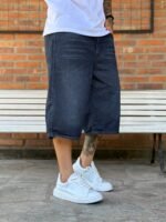 Bermuda Baggy Azul Lisa - Imagen 3