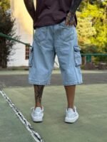 Bermuda Baggy Celeste Cargo 3D - Imagen 3