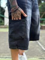 Bermuda Baggy Negra Localizada Cargo 3D - Imagen 4