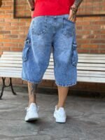 Bermuda Baggy Cargo Celeste 3D - Imagen 3