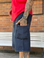 Bermuda Baggy Azul Cargo 3D - Imagen 3