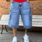 Bermuda Baggy Cargo Celeste 3D