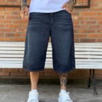 Bermuda Baggy Azul Lisa