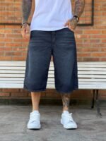 Bermuda Baggy Azul Lisa