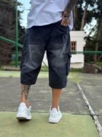 Bermuda Baggy Negra Localizada Cargo 3D - Imagen 5