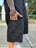 Bermuda Baggy Cargo Negra 3D - Imagen 3